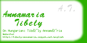 annamaria tibely business card